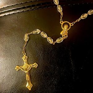 Vintage Gold Tone Rosary Made in Italy